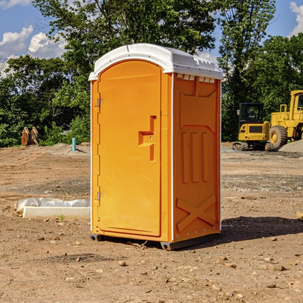 how often are the portable restrooms cleaned and serviced during a rental period in Midway